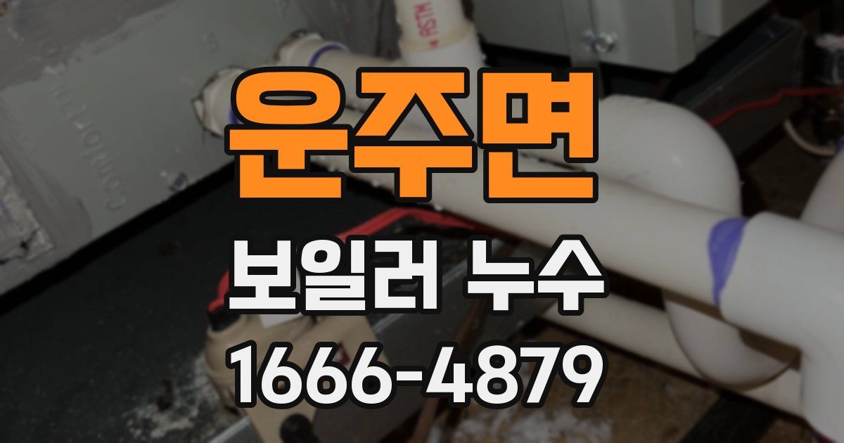 운주면 보일러 누수