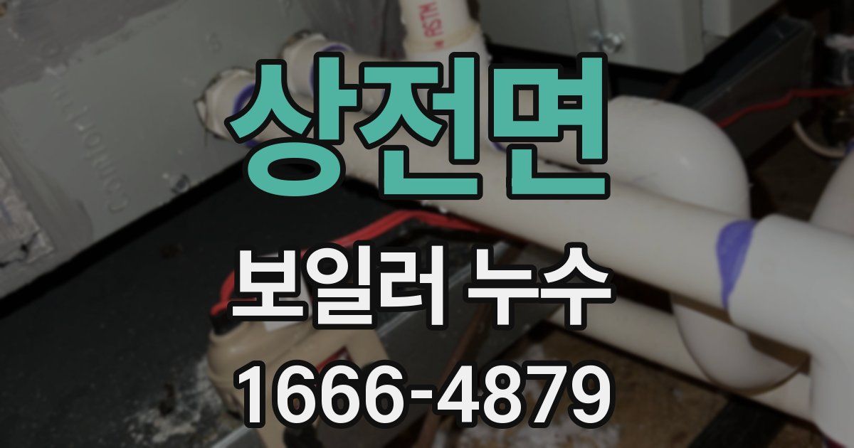 상전면 보일러 누수