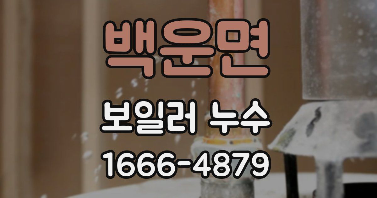 백운면 보일러 누수