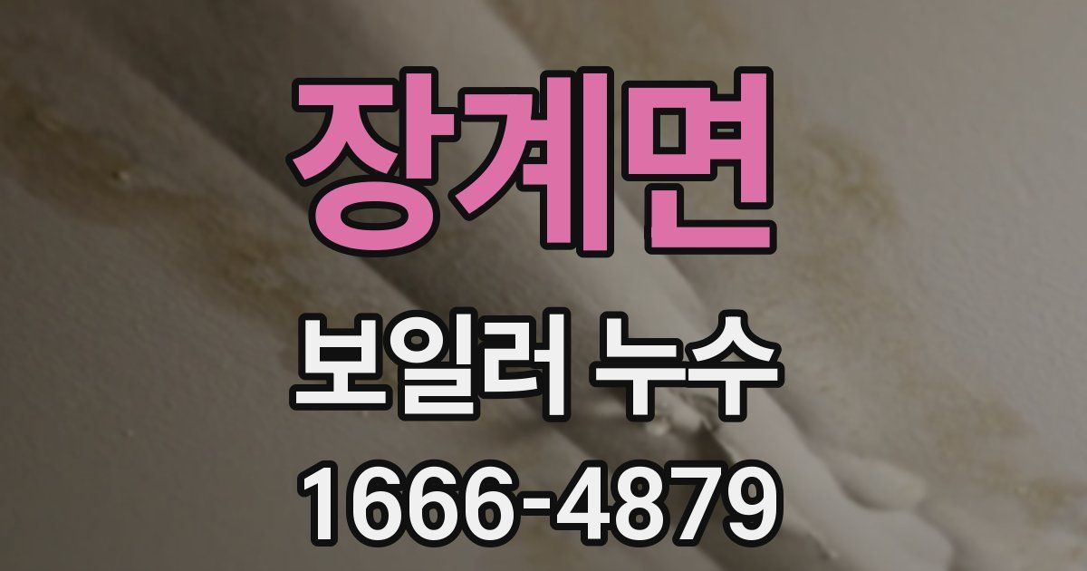 장계면 보일러 누수