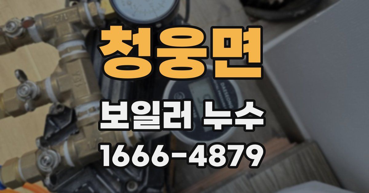 청웅면 보일러 누수