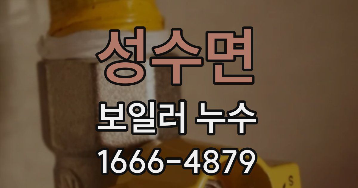 성수면 보일러 누수