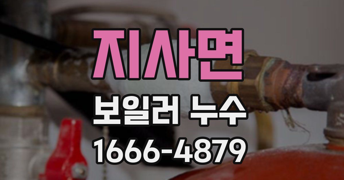 지사면 보일러 누수