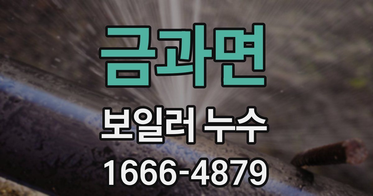 금과면 보일러 누수