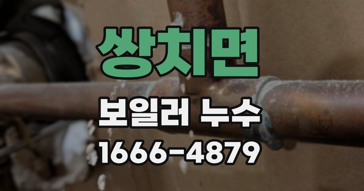 쌍치면 보일러 누수