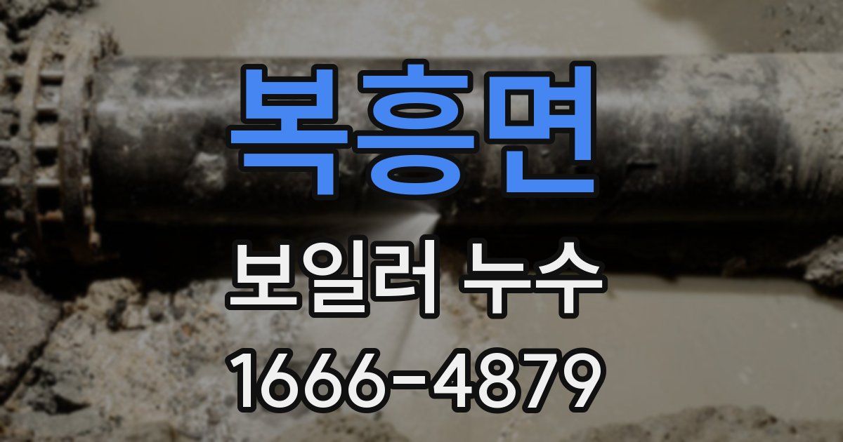 복흥면 보일러 누수