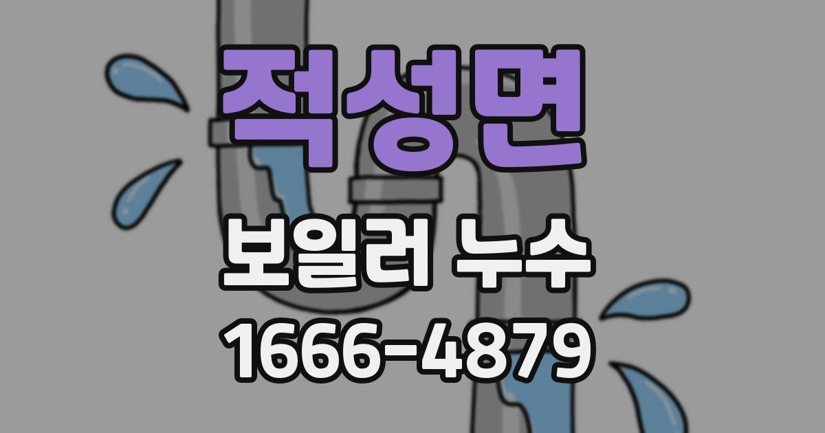 적성면 보일러 누수