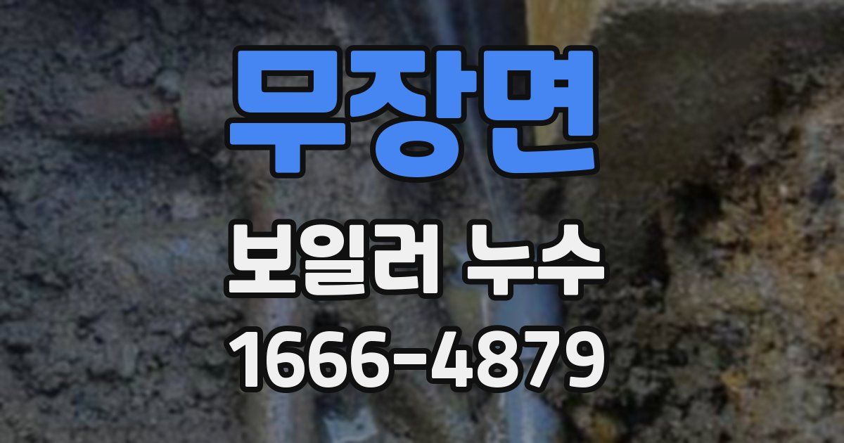 무장면 보일러 누수