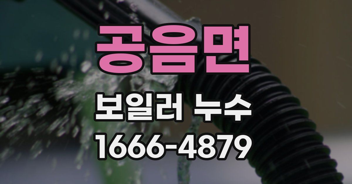 공음면 보일러 누수