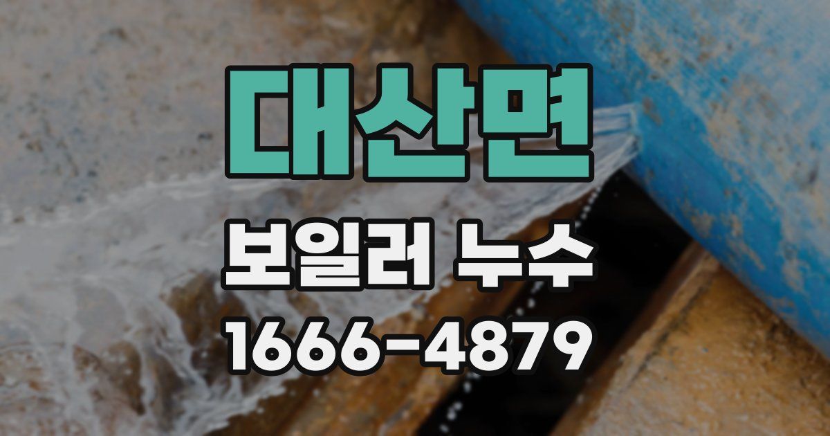 대산면 보일러 누수