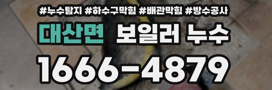 대산면 보일러 누수