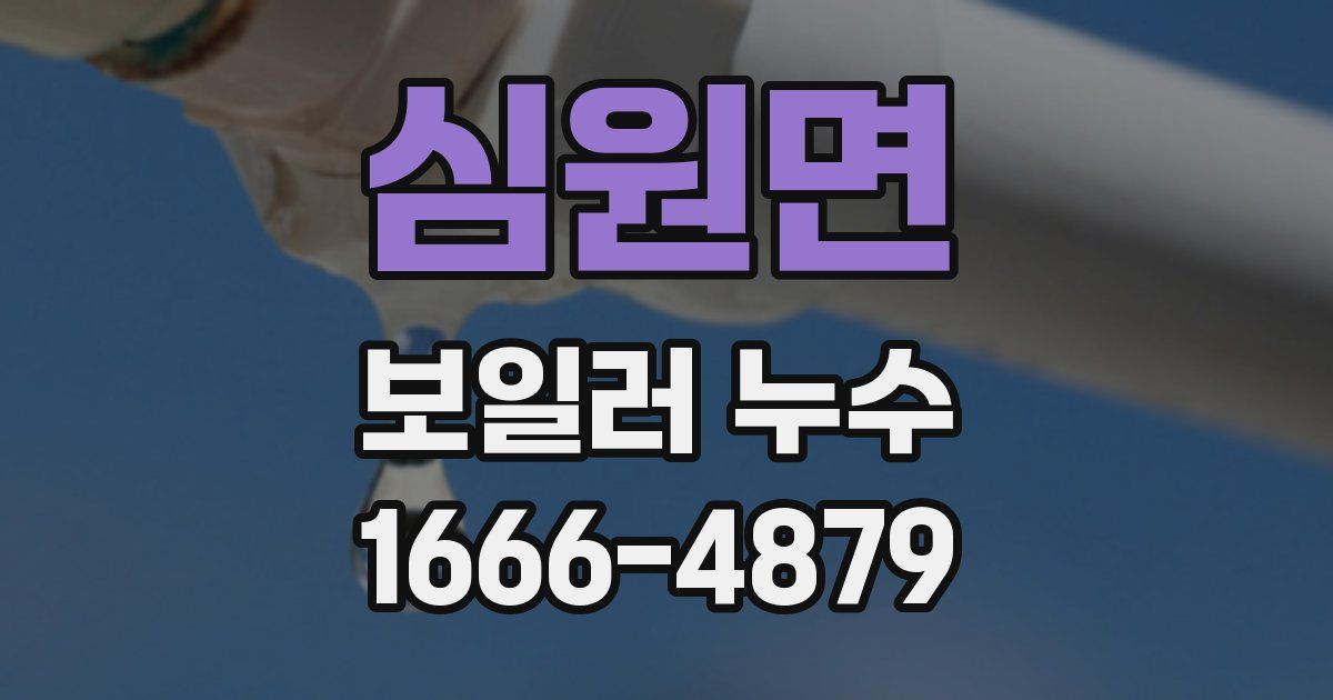 심원면 보일러 누수