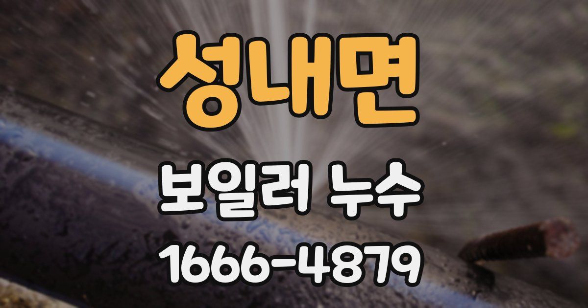 성내면 보일러 누수