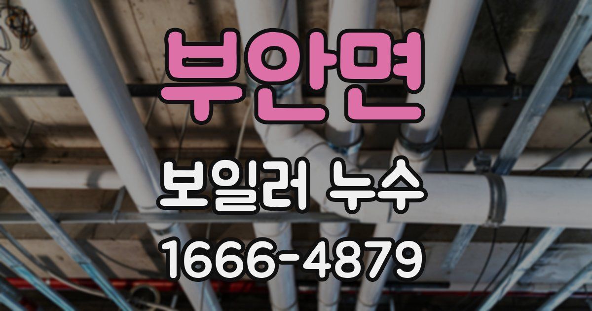 부안면 보일러 누수