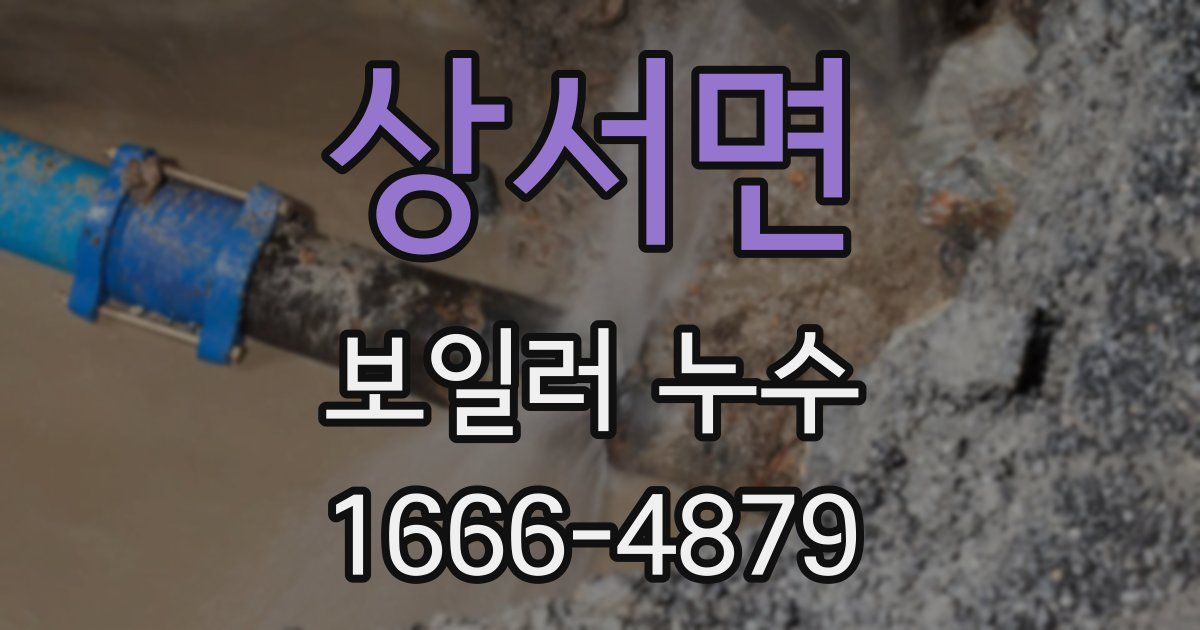 상서면 보일러 누수