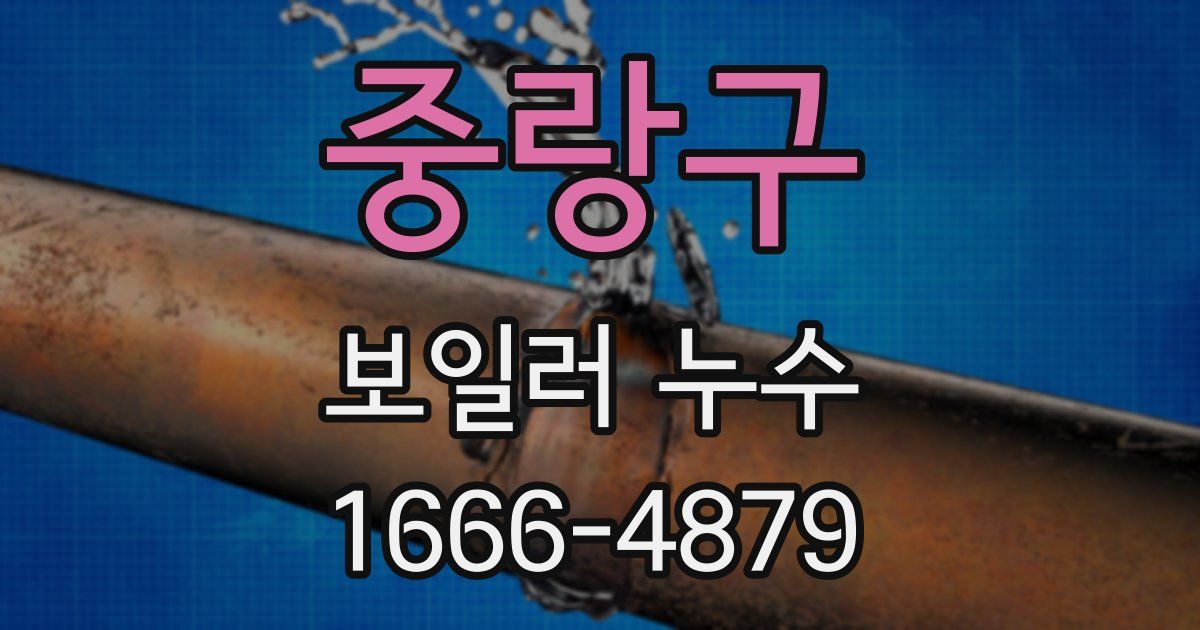 중랑구 보일러 누수