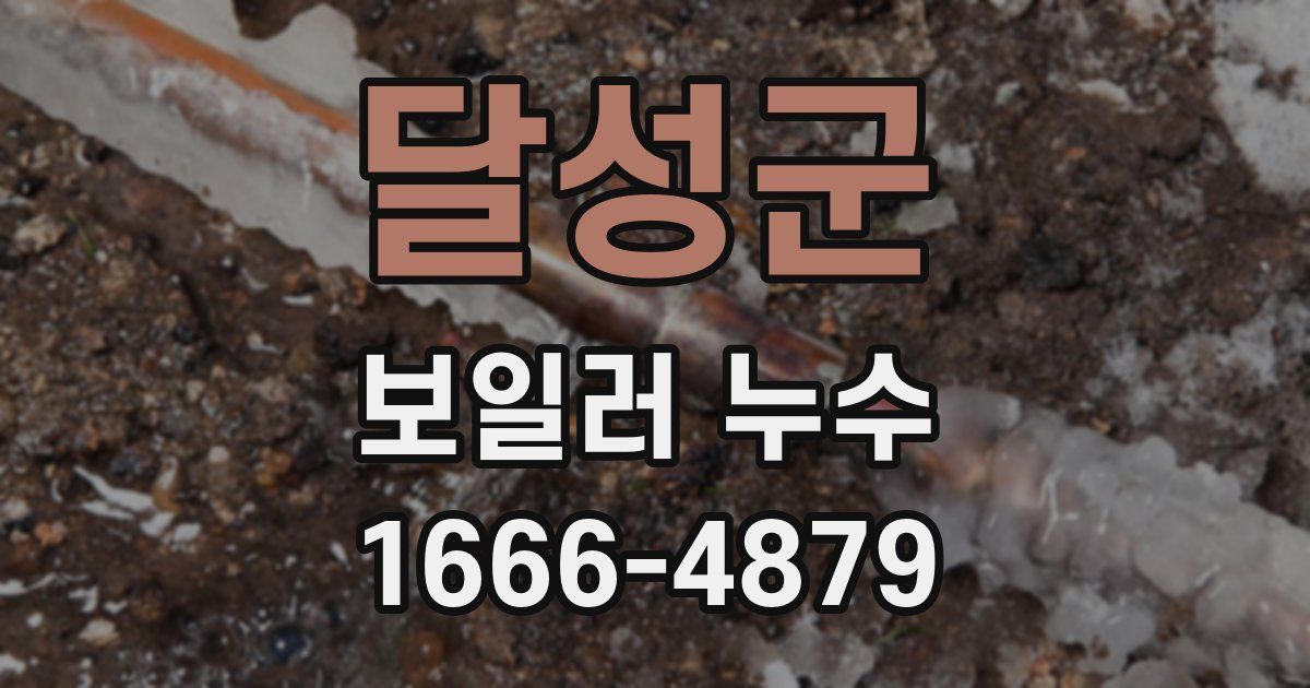 달성군 보일러 누수