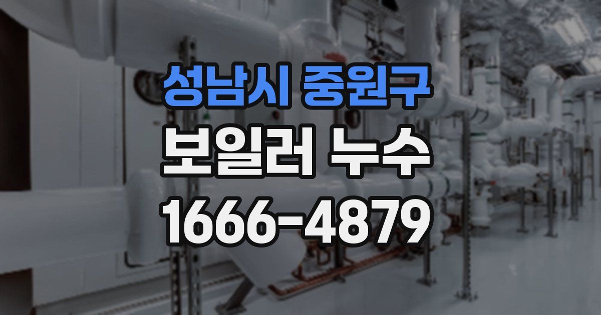 성남시 중원구 보일러 누수