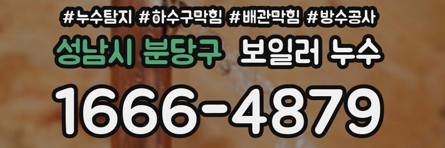 성남시 분당구 보일러 누수