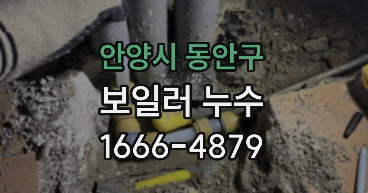 안양시 동안구 보일러 누수