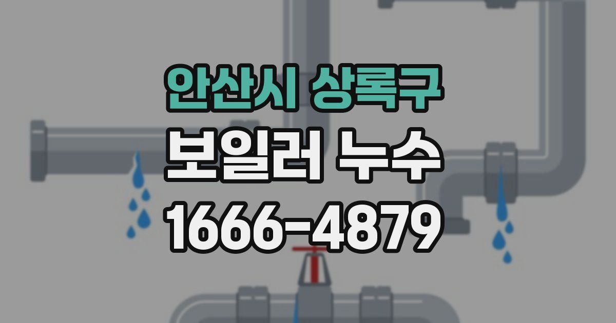 안산시 상록구 보일러 누수