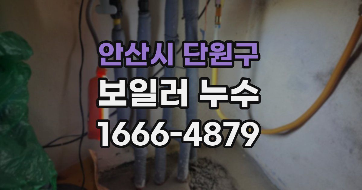 안산시 단원구 보일러 누수
