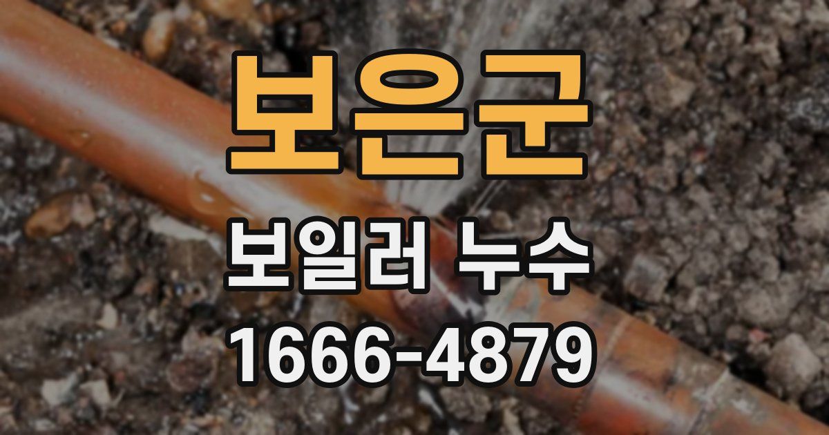 보은군 보일러 누수