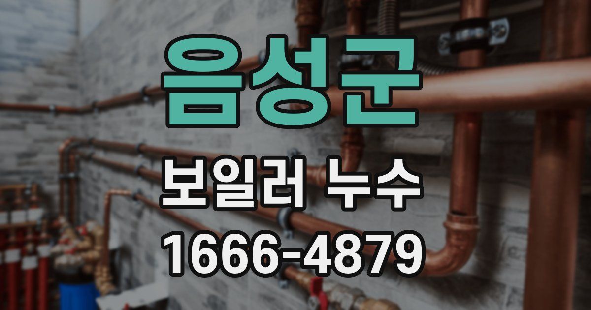 음성군 보일러 누수