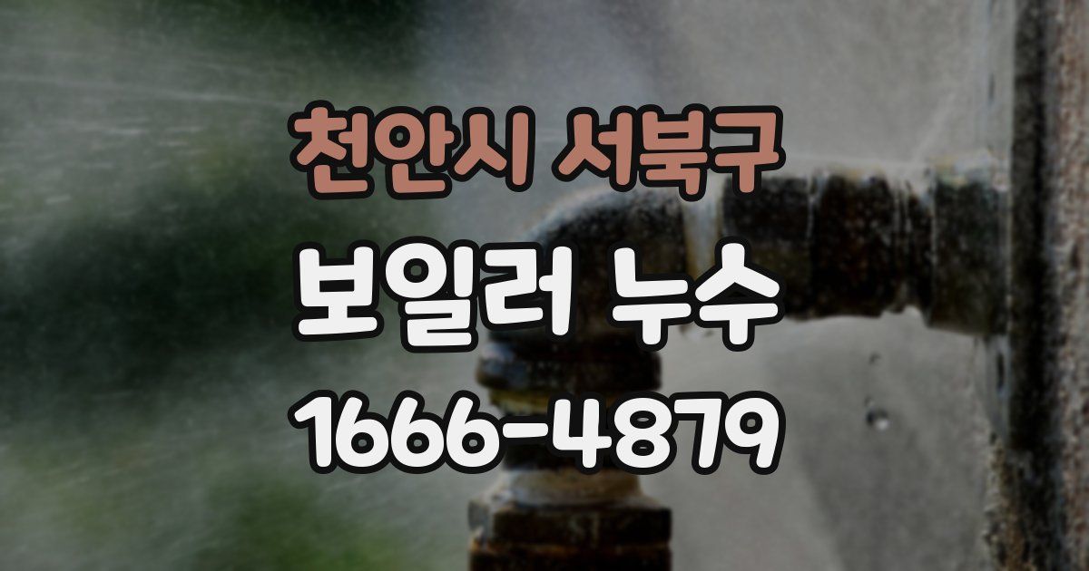 천안시 서북구 보일러 누수