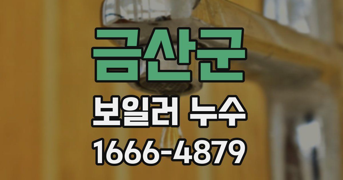 금산군 보일러 누수