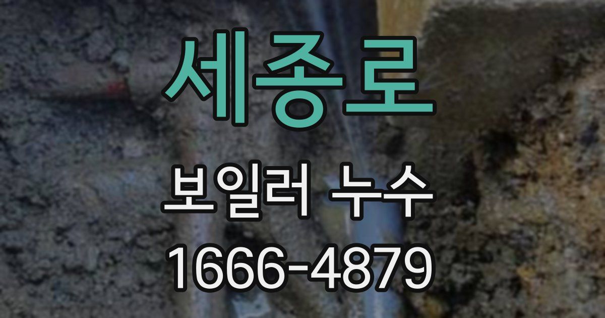 세종로 보일러 누수