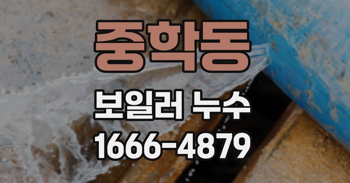 중학동 보일러 누수