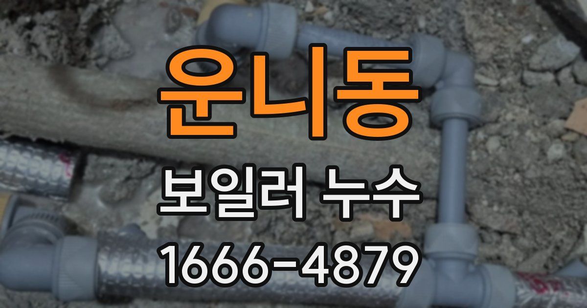 운니동 보일러 누수