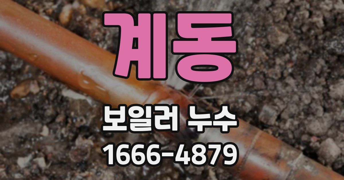 계동 보일러 누수