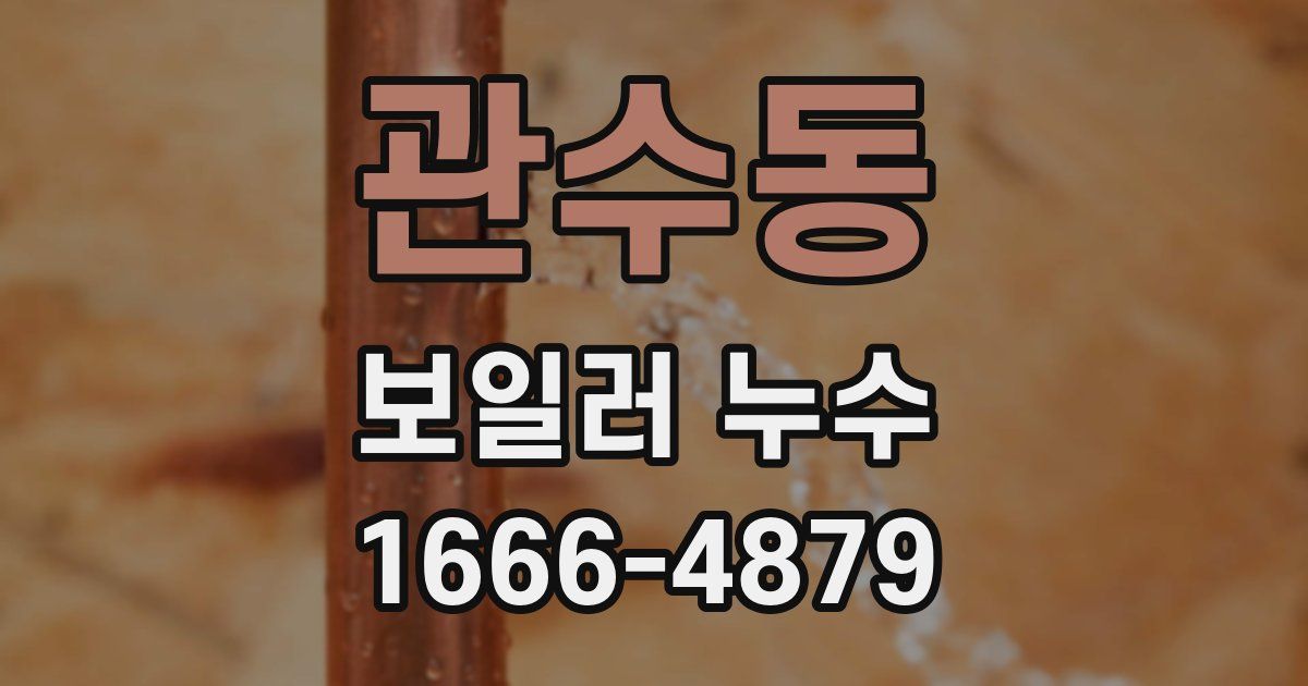 관수동 보일러 누수