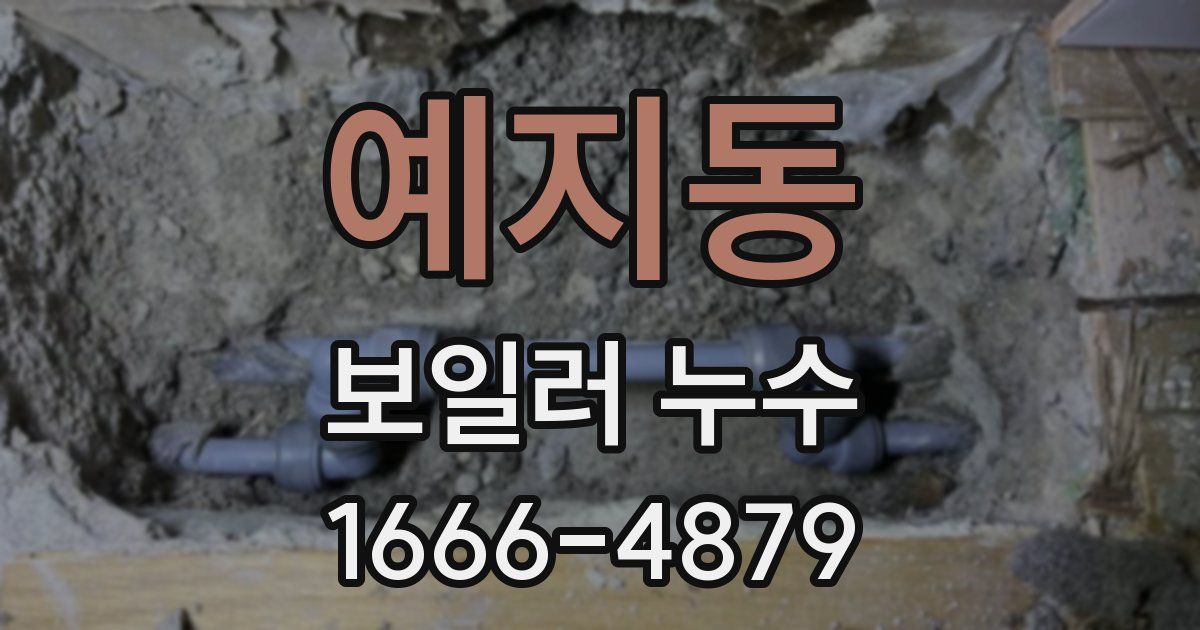 예지동 보일러 누수