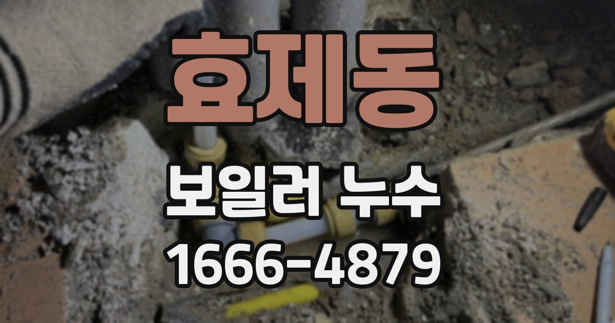 효제동 보일러 누수