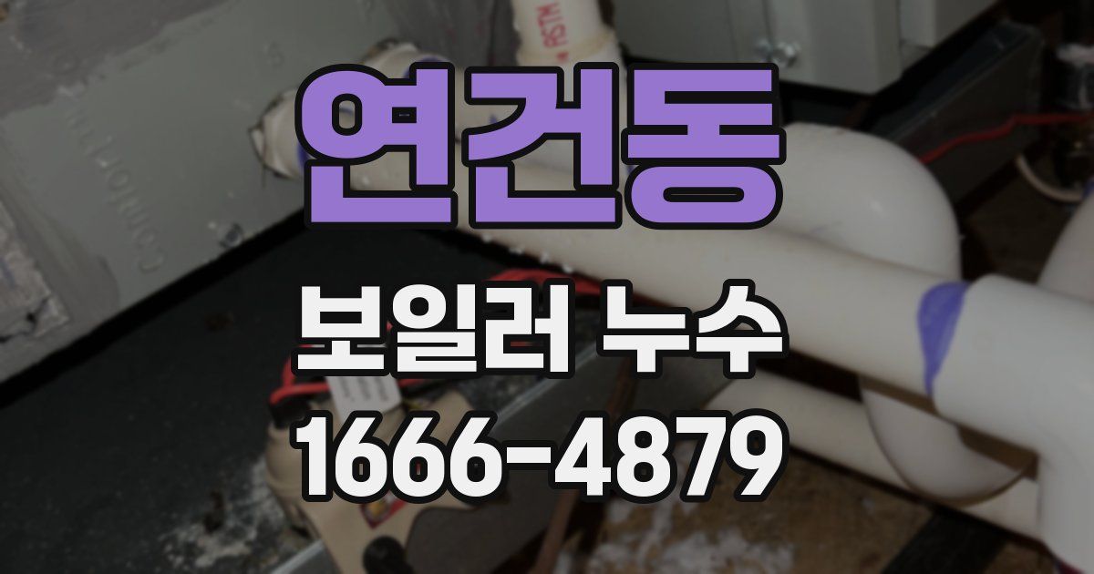 연건동 보일러 누수