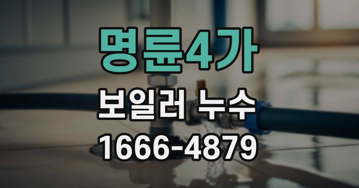 명륜4가 보일러 누수