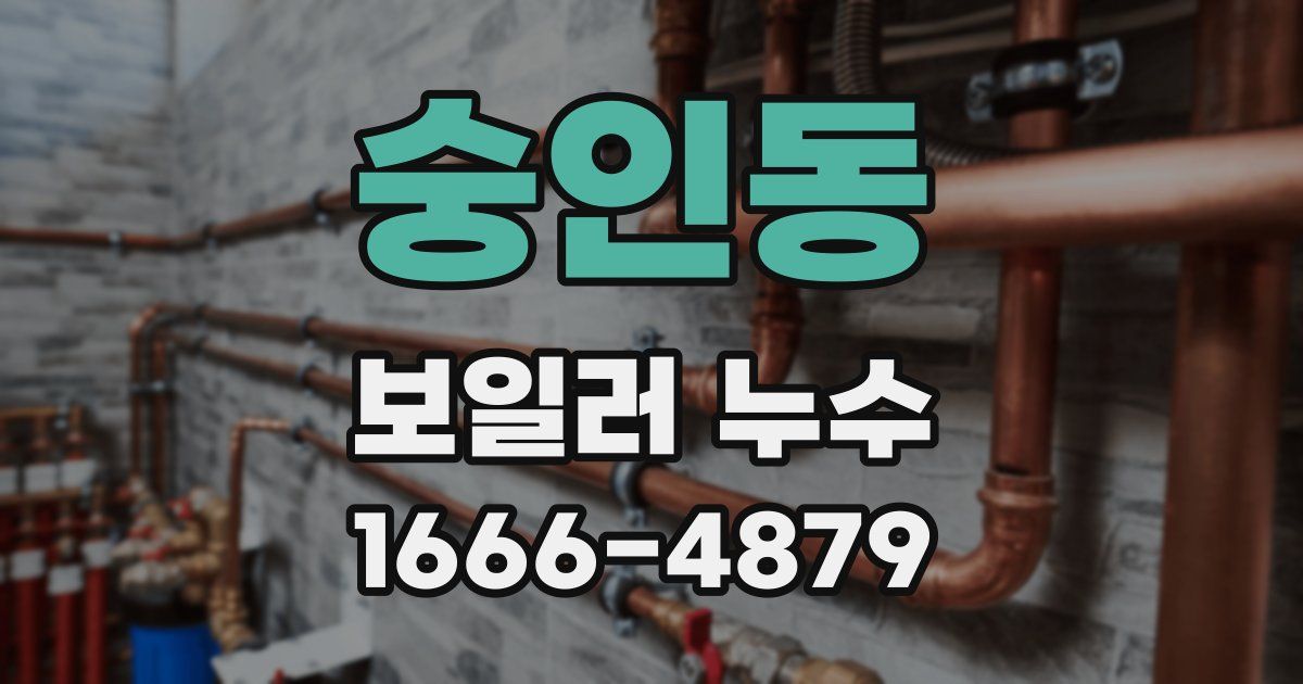 숭인동 보일러 누수