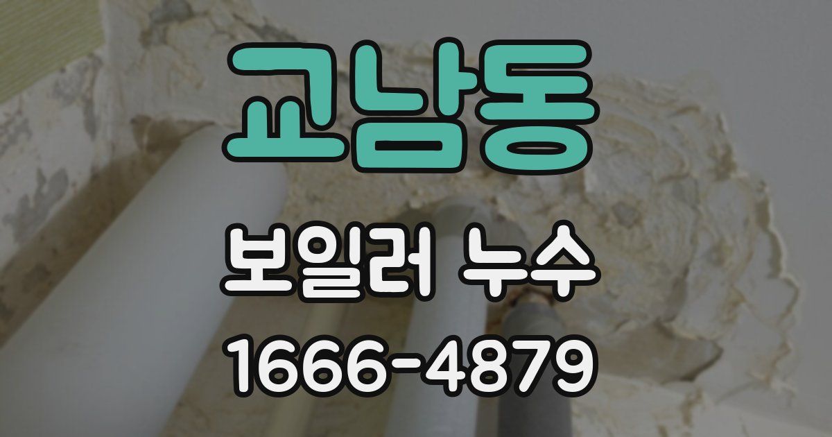 교남동 보일러 누수