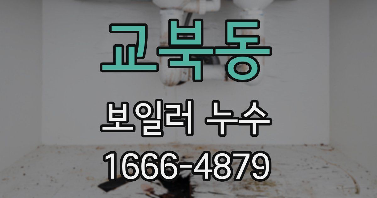 교북동 보일러 누수