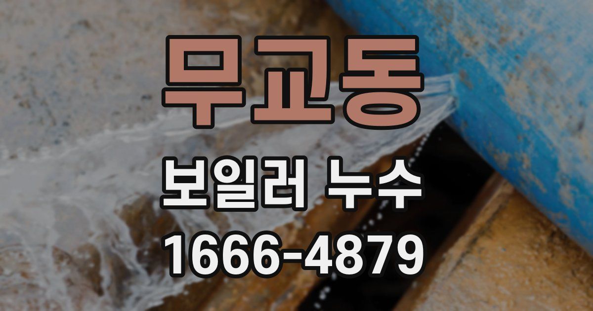 무교동 보일러 누수