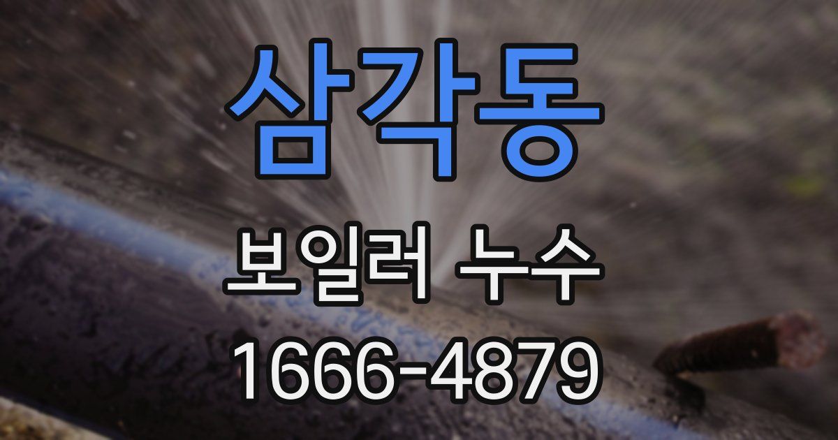삼각동 보일러 누수