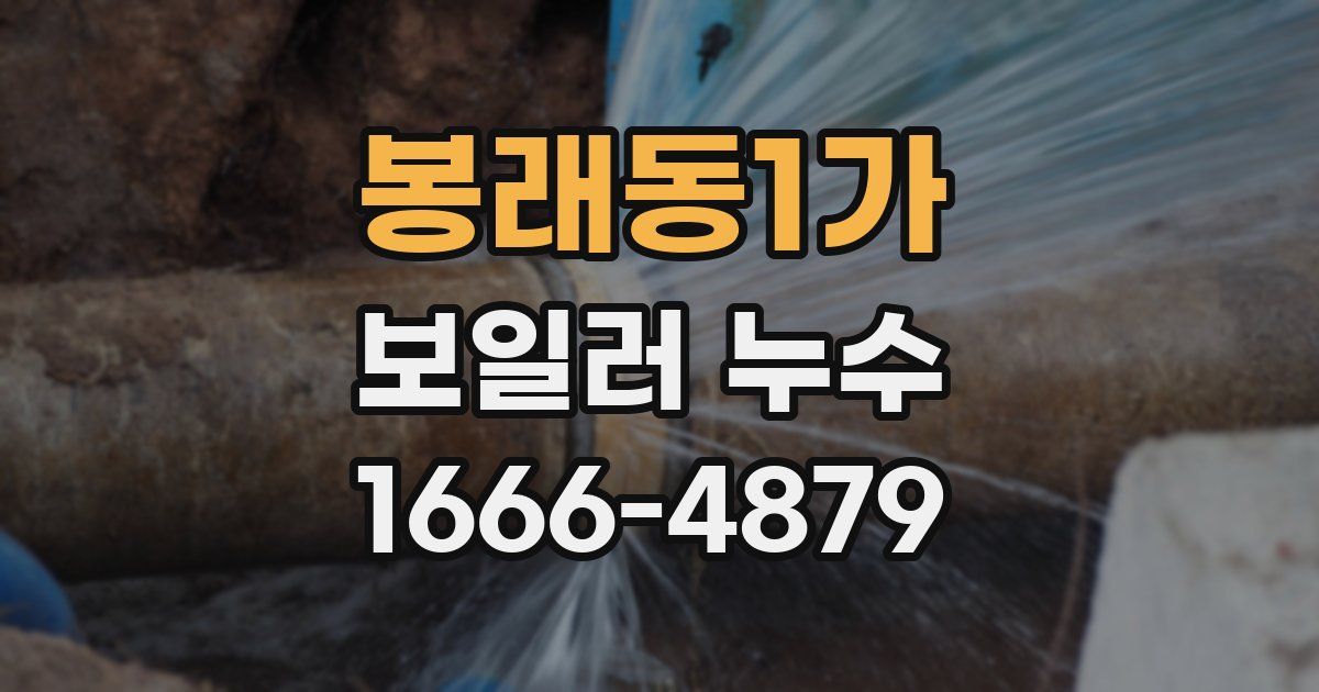봉래동1가 보일러 누수
