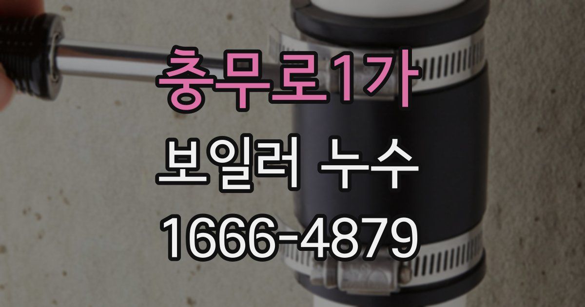 충무로1가 보일러 누수