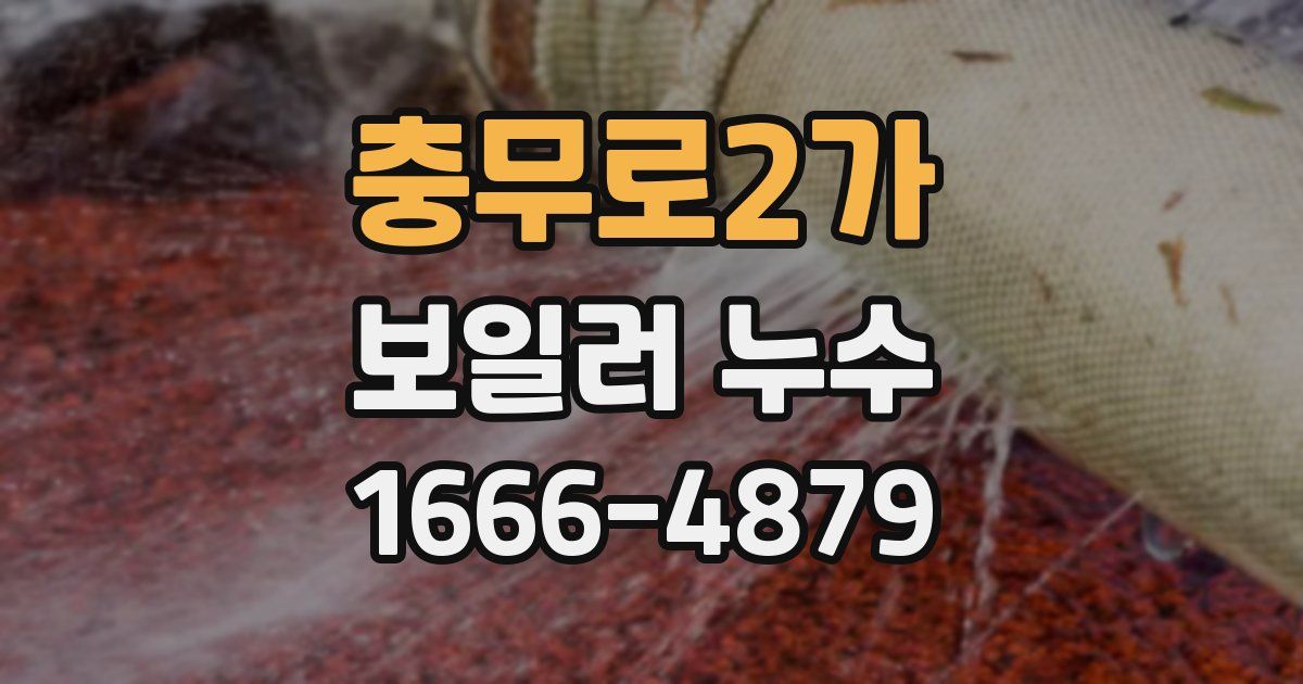 충무로2가 보일러 누수