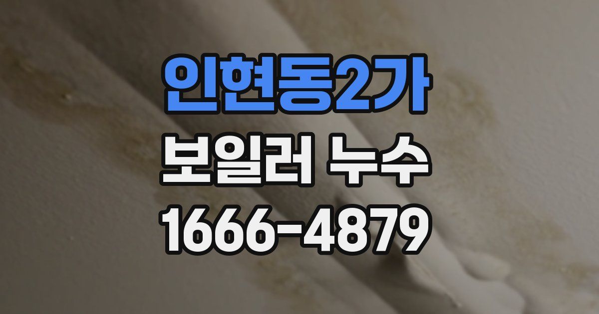 인현동2가 보일러 누수