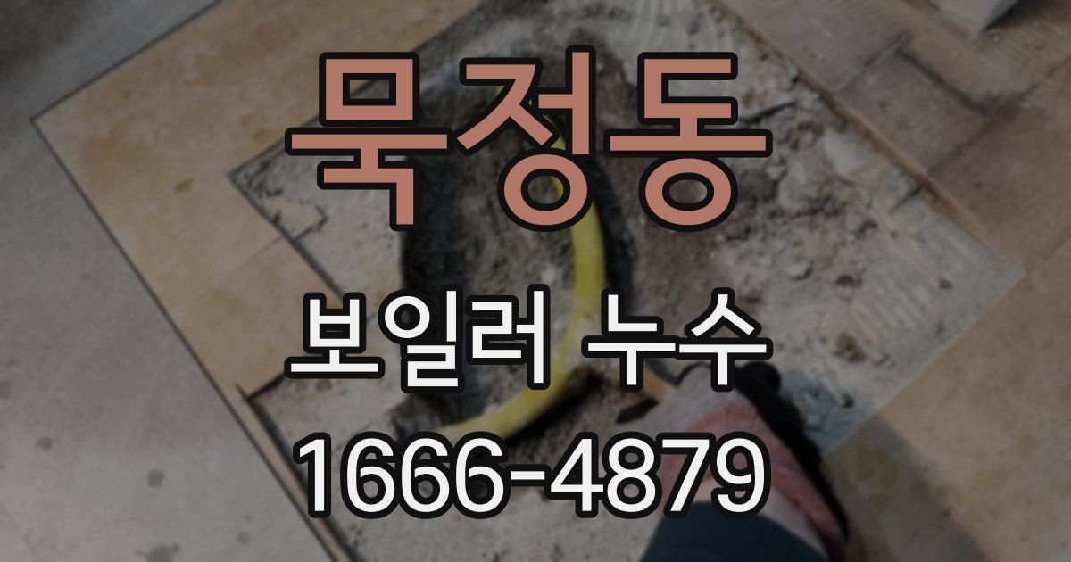 묵정동 보일러 누수