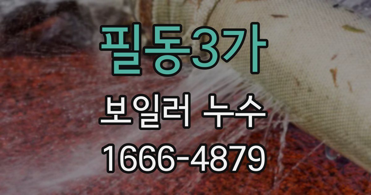 필동3가 보일러 누수